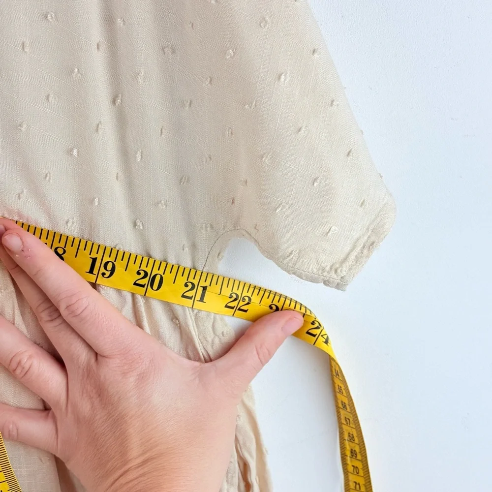 Joah Premium Top Tunic Womens Large Ivory Prairie Boho Cottagecore Flowy Pockets - Picture 7 of 8